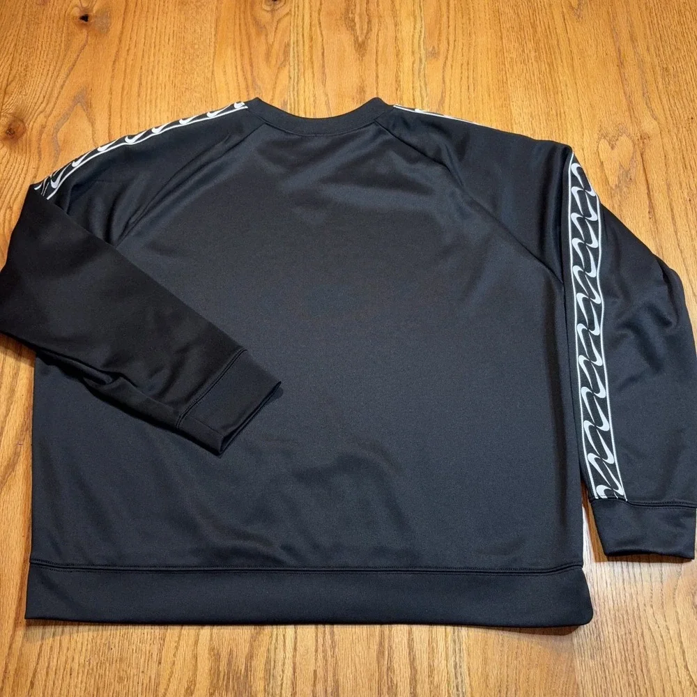 Y2K Nike Center Swoosh Tape‎ Crew Neck Women's XL Sweatshirt Black Athletic